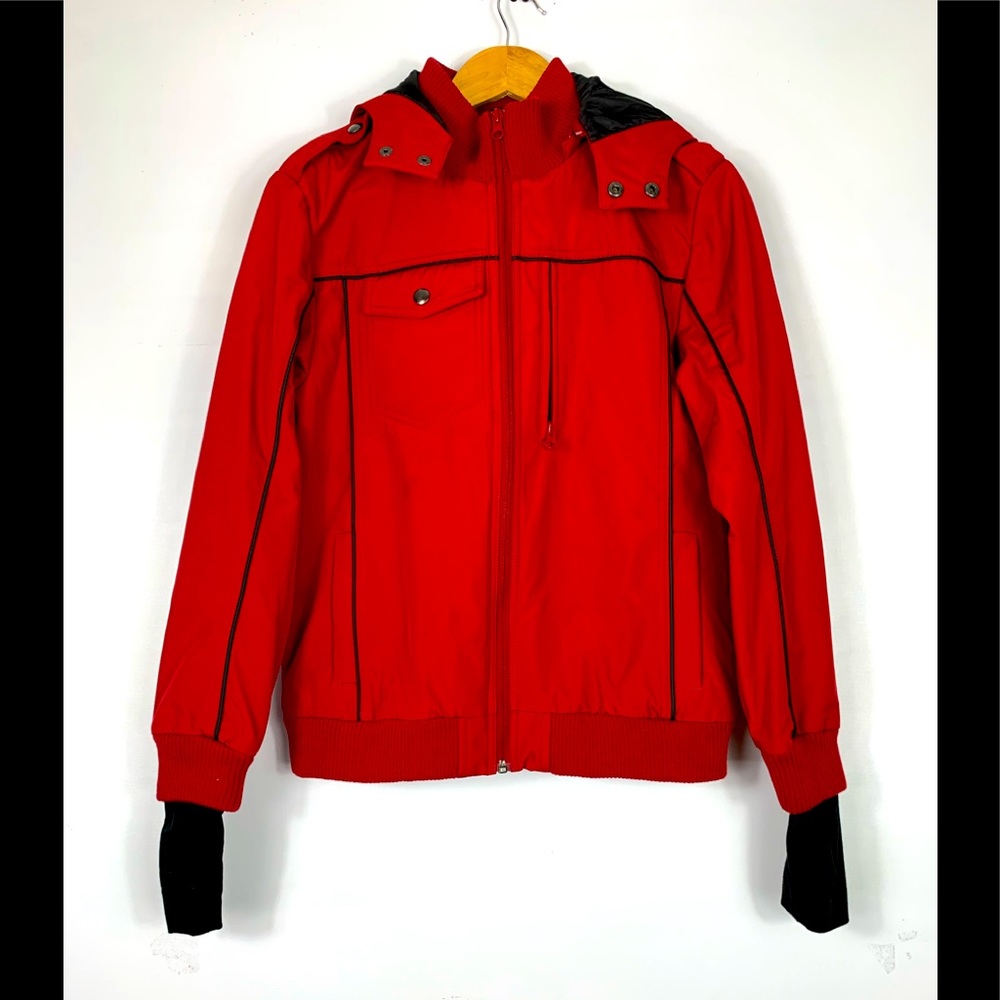 Baubax burgundy zip up jacket
